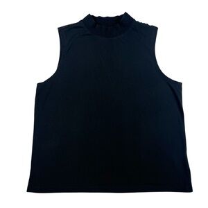 Wildfang XL Black Mock Neck Sleeveless Top
